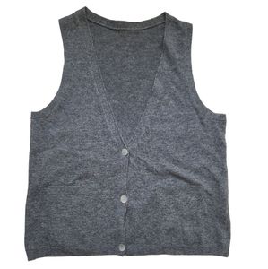 Men's Gray V-Neck Sweater Vest